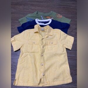 Lot of 3 boys 4T tops t shirts button up